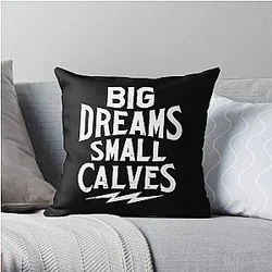 Chris Bumstead Pillows - Chris Bumstead Merch Cbum Big Dreams Small Calves Throw Pillow RB2801