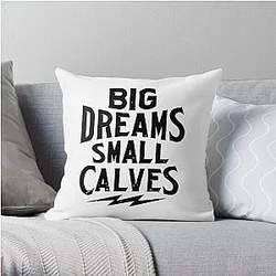 Chris Bumstead Pillows - Chris Bumstead Merch Cbum Big Dreams Small Calves Throw Pillow RB2801