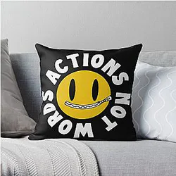 Chris Bumstead Pillows - Cbum Fitness Merch Actions Not Words Throw Pillow RB2801