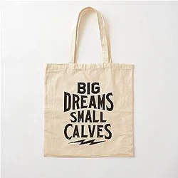 Chris Bumstead Bags - Chris Bumstead Merch Cbum Big Dreams Small Calves Cotton Tote Bag RB2801