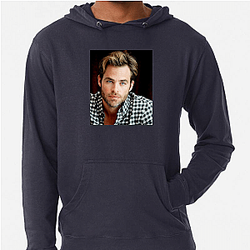 Chris Pine is known for his role as Captain Kirk Chris Pine Hoodies