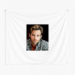 Chris Pine is known for his role as Captain Kirk Chris Pine Tapestries