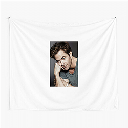 Chris Pine starred in the Star Trek films Chris Pine Tapestries