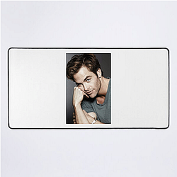 Chris Pine starred in the Star Trek films Chris Pine Mouse Pads