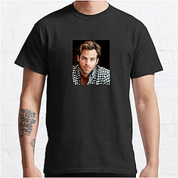 Chris Pine is known for his role as Captain Kirk Chris Pine T-Shirts