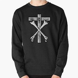 Christian Death Cross and Bones (white) Pullover Sweatshirt