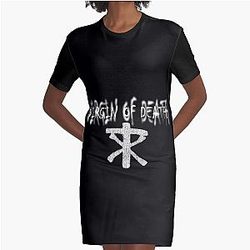 Virgin of Death (White) - Christian Death Inspired Graphic T-Shirt Dress