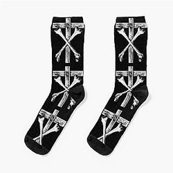 Christian Death Cross and Bones (white) Socks