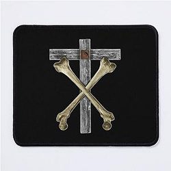Christian Death Cross and Bones Mouse Pad