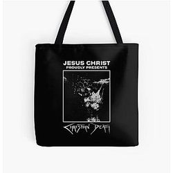 Jesus Christ proudly presents: Christian Death All Over Print Tote Bag