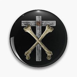 Christian Death Cross and Bones Pin