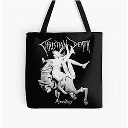 Christian Death : Atrocities All Over Print Tote Bag
