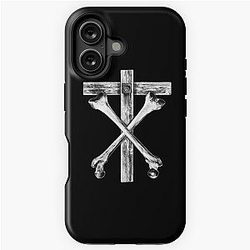 Christian Death Cross and Bones (white) iPhone Tough Case