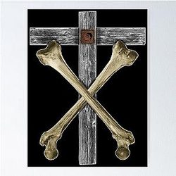 Christian Death Cross and Bones Poster