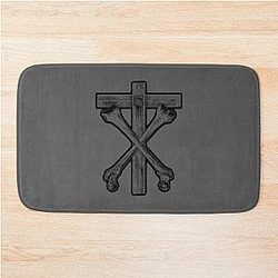 Christian Death Cross and Bones (black) Bath Mat