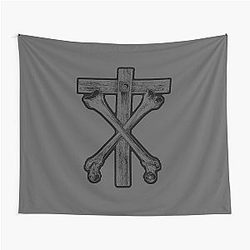 Christian Death Cross and Bones (black) Tapestry