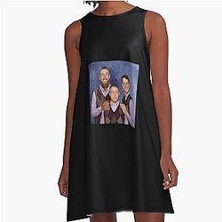 Christian McCaffrey George Kittle Brock Purdy Step Brothers 49ers Football A-Line Dress