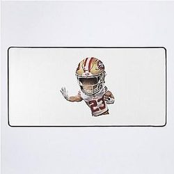 San Francisco 49ers Christian McCaffrey Desk Mat