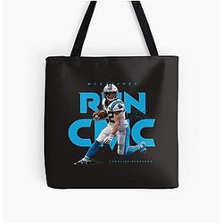 Christian McCaffrey Over Print Tote Bag