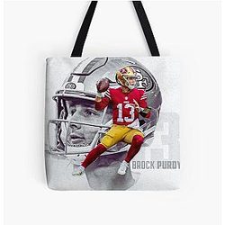 Christian McCaffrey Purdy Future Goat All Over Print Tote Bag