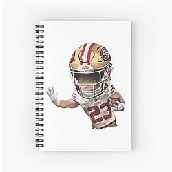 San Francisco 49ers Christian Mccaffrey Spiral Notebook