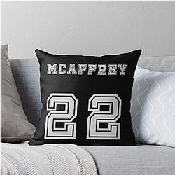 Christian McCaffrey Jersey Throw Pillow