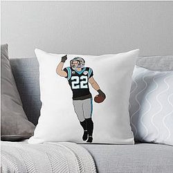 Carolina Panthers Christian McCaffrey Throw Pillow