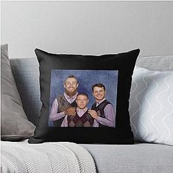Christian McCaffrey George Kittle Brock Prudy Step Brothers 49ers Football Throw Pillow