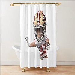 San Francisco 49ers Christian McCaffrey Shower Curtain