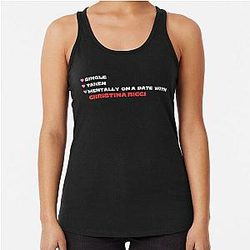 Mentally On a Date with Christina Ricci Racerback Tank Top