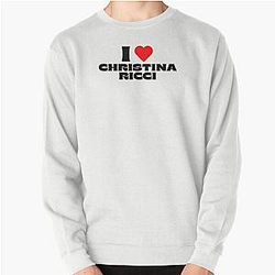 I Love Christina Ricci Black Pullover Hoodie