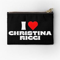 I Love Christina Ricci White Fonts Pouch