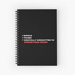 Mentally Committed to Christina Ricci Spiral Notebook