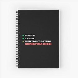Mentally Dating Christina Ricci Spiral Notebook