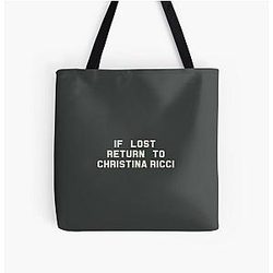 If Lost Return to Christina Ricci Tote Bag