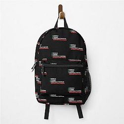 Mentally Dating Christina Ricci White Font Backpack