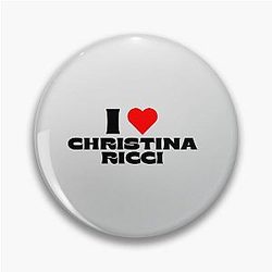 I Love Christina Ricci Black Pins