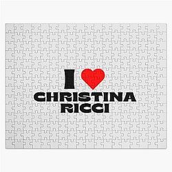 I Love Christina Ricci Black Jigsaw Puzzle