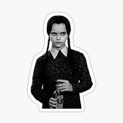Wednesday Addams Christina Ricci Sticker