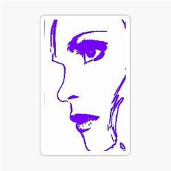 Christina Ricci side profile sticker