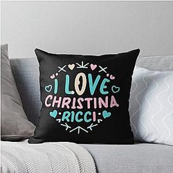 I Love Christina Ricci Throw Pillow