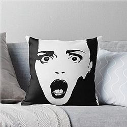 Christina Ricci Shocked Throw Pillow