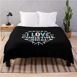 I Love Christina Ricci Throw Blanket