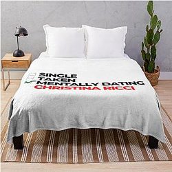 Mentally Dating Christina Ricci Throw Blanket