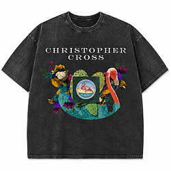 Christopher Cross Flamingo Floral Washed NTMD1408 Christopher Cross T-Shirts