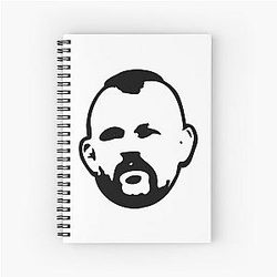 Chuck Liddell Black Spiral Notebook