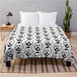 Chuck Liddell Black Throw Blanket