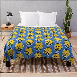 Chuck Liddell Blue Throw Blanket