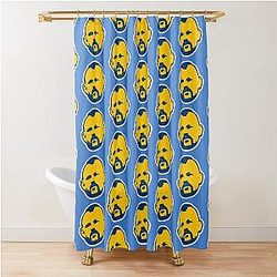 Chuck Liddell Blue Shower Curtain