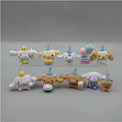 Cinnamoroll Birthday Cake Decoration Sanrio Cartoon Dogs Figure Toys